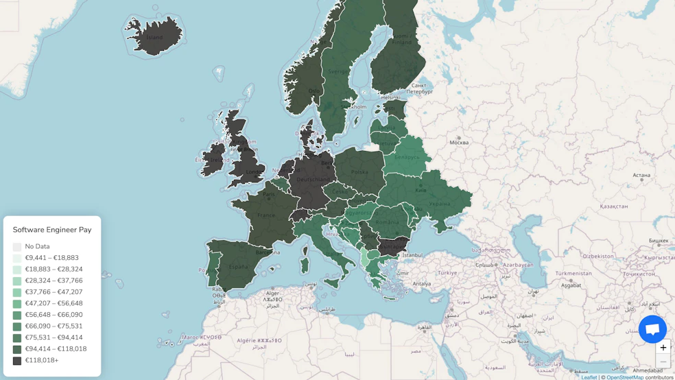 The 90th percentile view shows an East-West divide