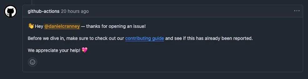 GitHub Actions Auto-Comment