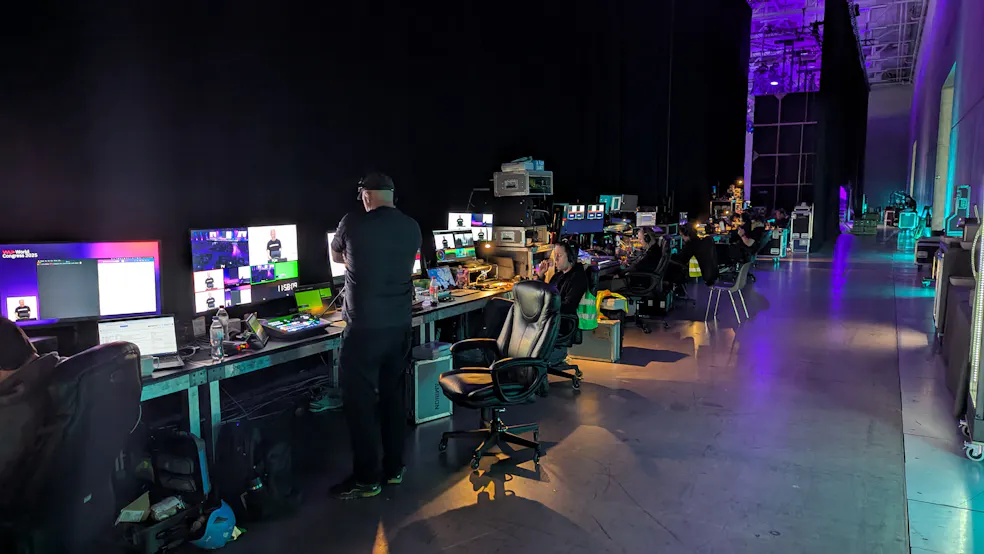 The backstage area at WeAreDevelopers World Congress