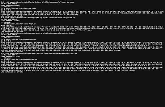 A raw text diff file