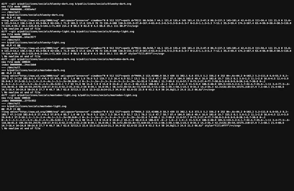 A raw text diff file