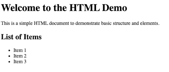 The rendered HTML