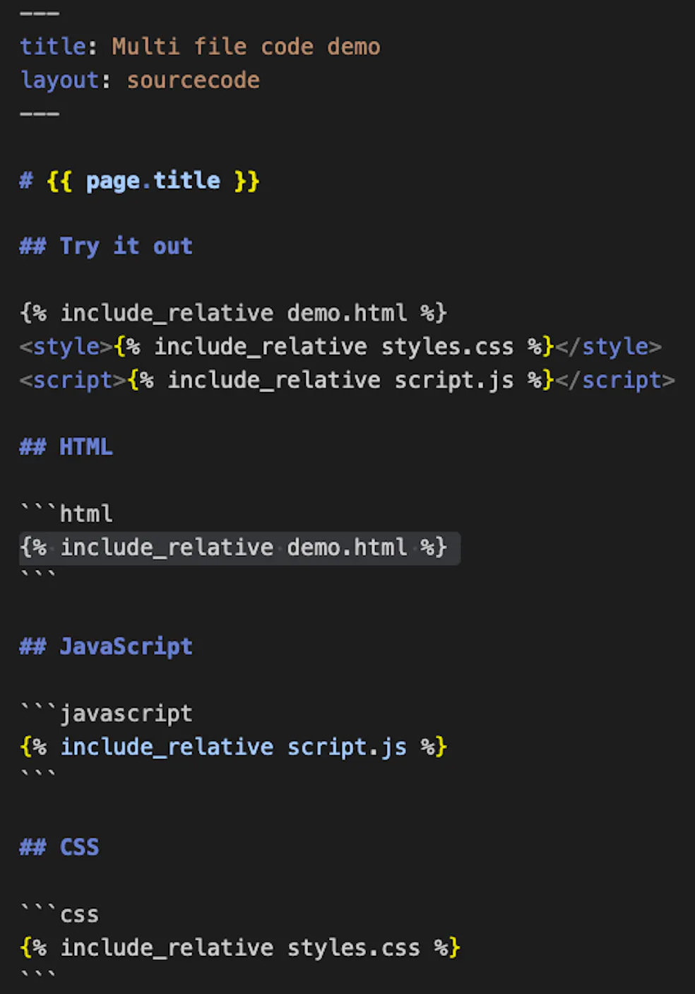 the source of the index file