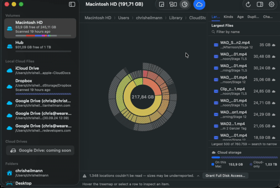 neodisk with the different visualisations