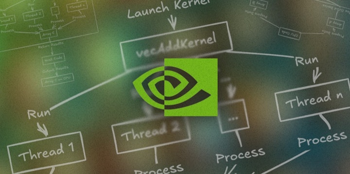 NVIDIA''s logo with a diagram explaining CUDA Python