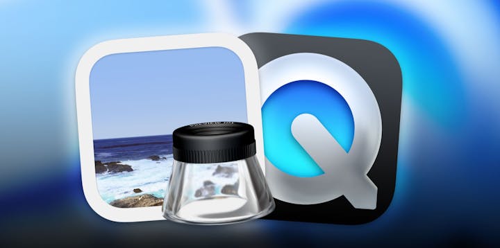 Preview and QuickTime logos