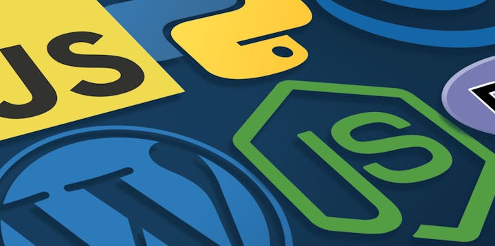 Boring tech logos like Wordpress, JavaScript