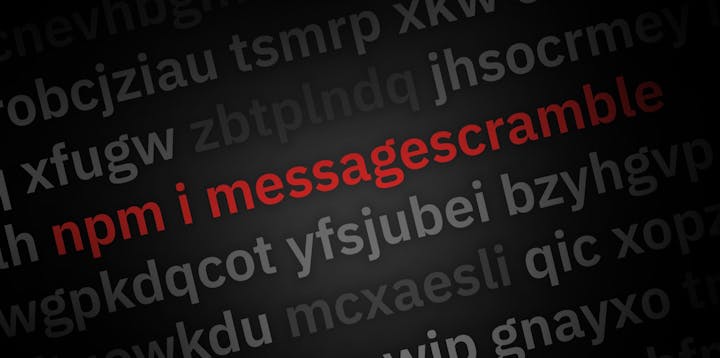 A wall of text showing npm i messagescramble