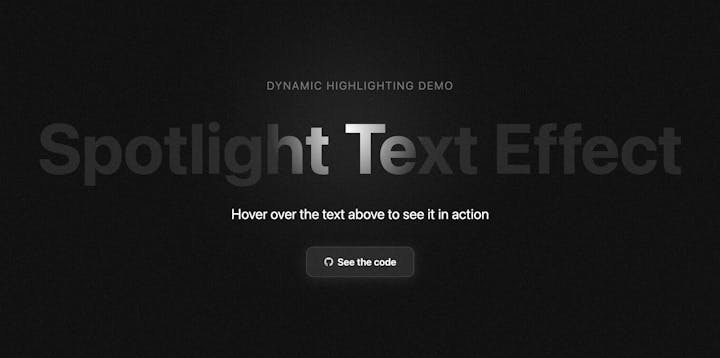 Spotlight Text Effect