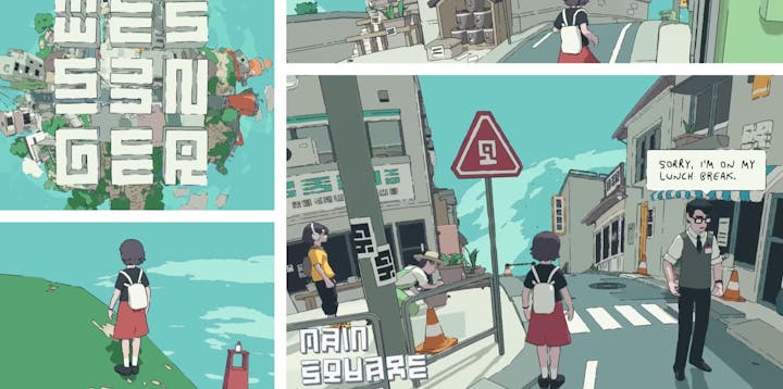 Screens from Messenger - a browser game