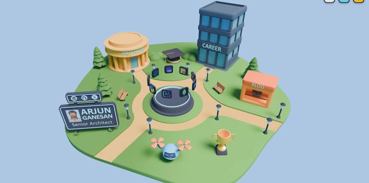 A screenshot from a developer portfolio