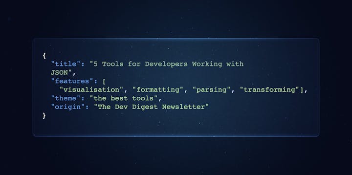 The title of the article and other meta data formatted as JSON