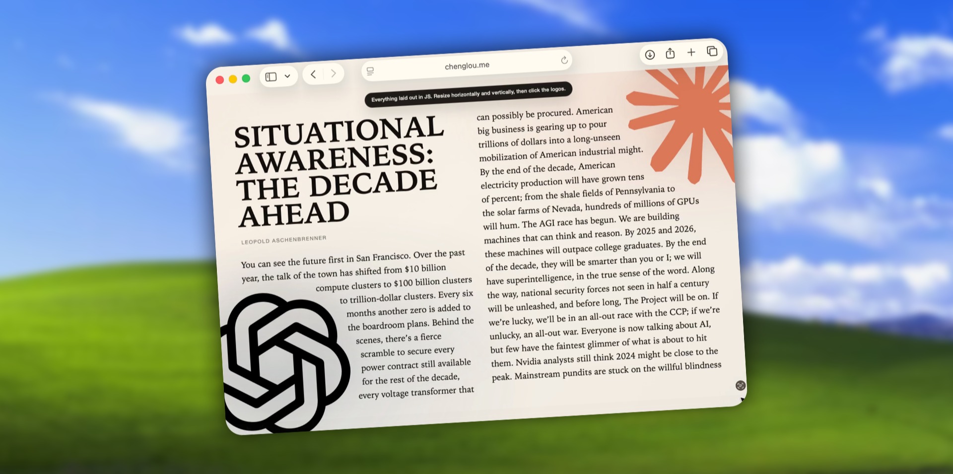 A screenshot of a demo using Pretext