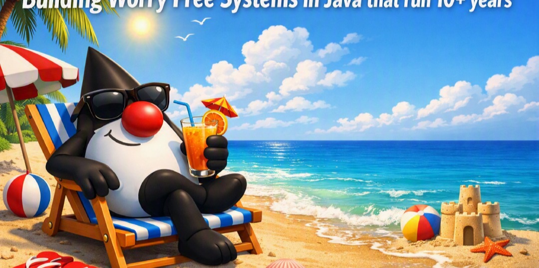 Duke, the Java Mascot chilling on the beach