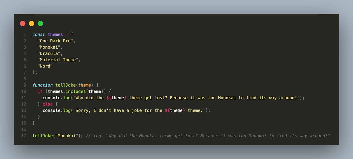 VS code theme Monokai Pro
