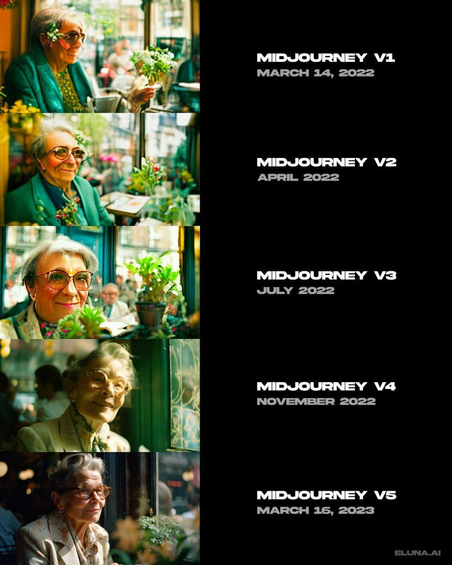 midjourney versions compared