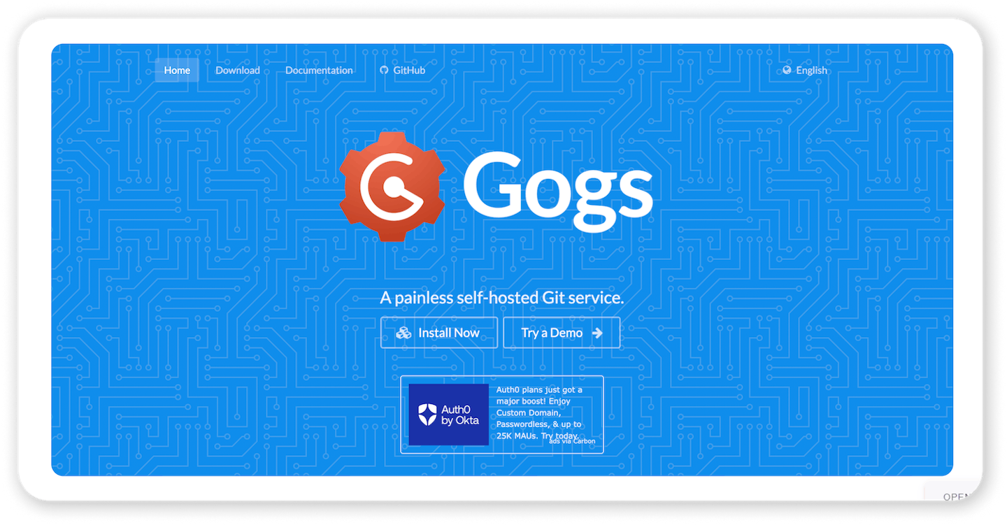 github competitor gogs preview