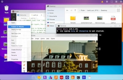 Puter in action - a full OS n the browser.