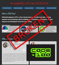 Find all accessibility problems in a page to take part in the CODE100 final!